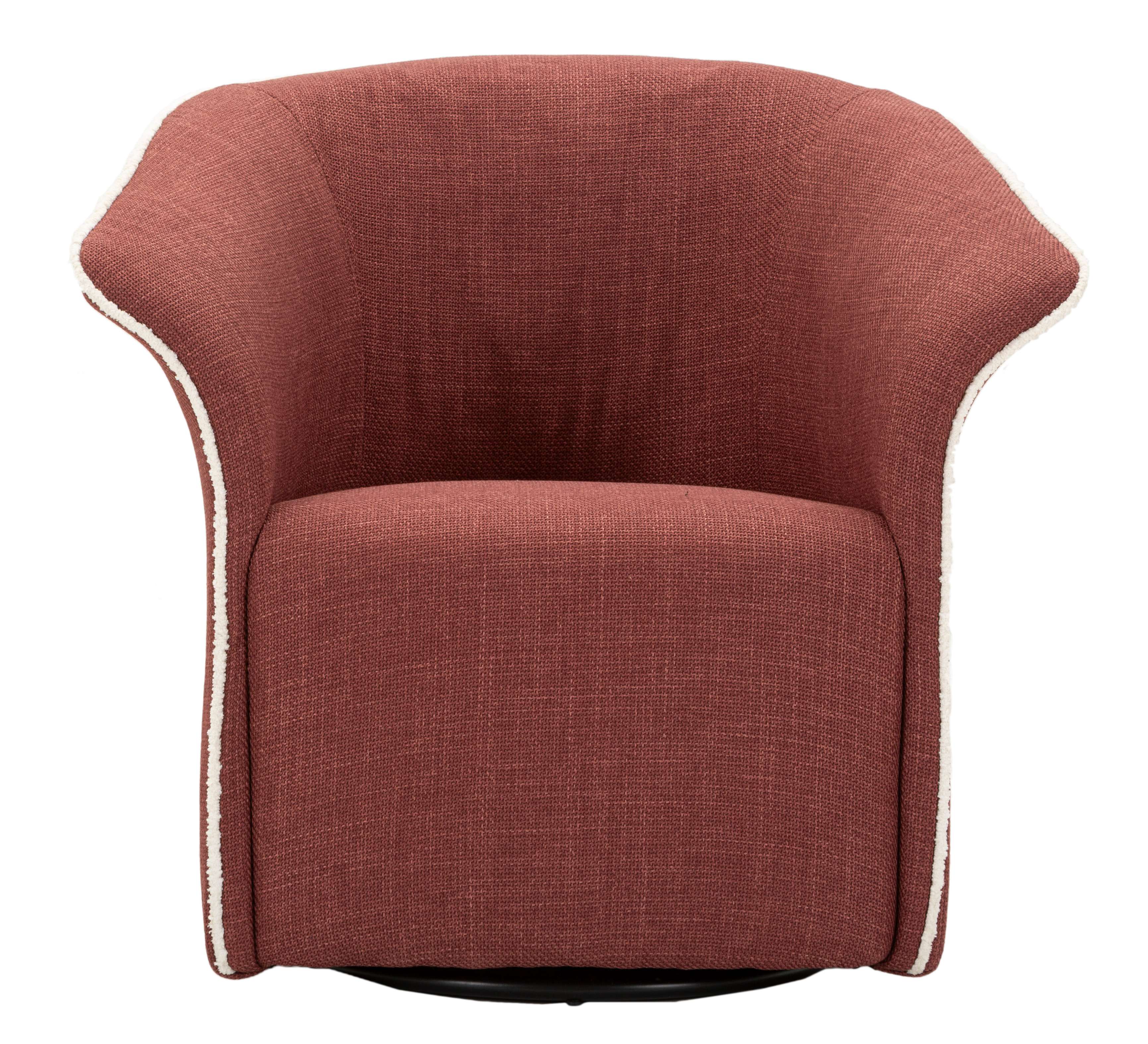 Poltrona Girevole Siena Bordeaux CM 83,5X66X80 Elegante - Image 3
