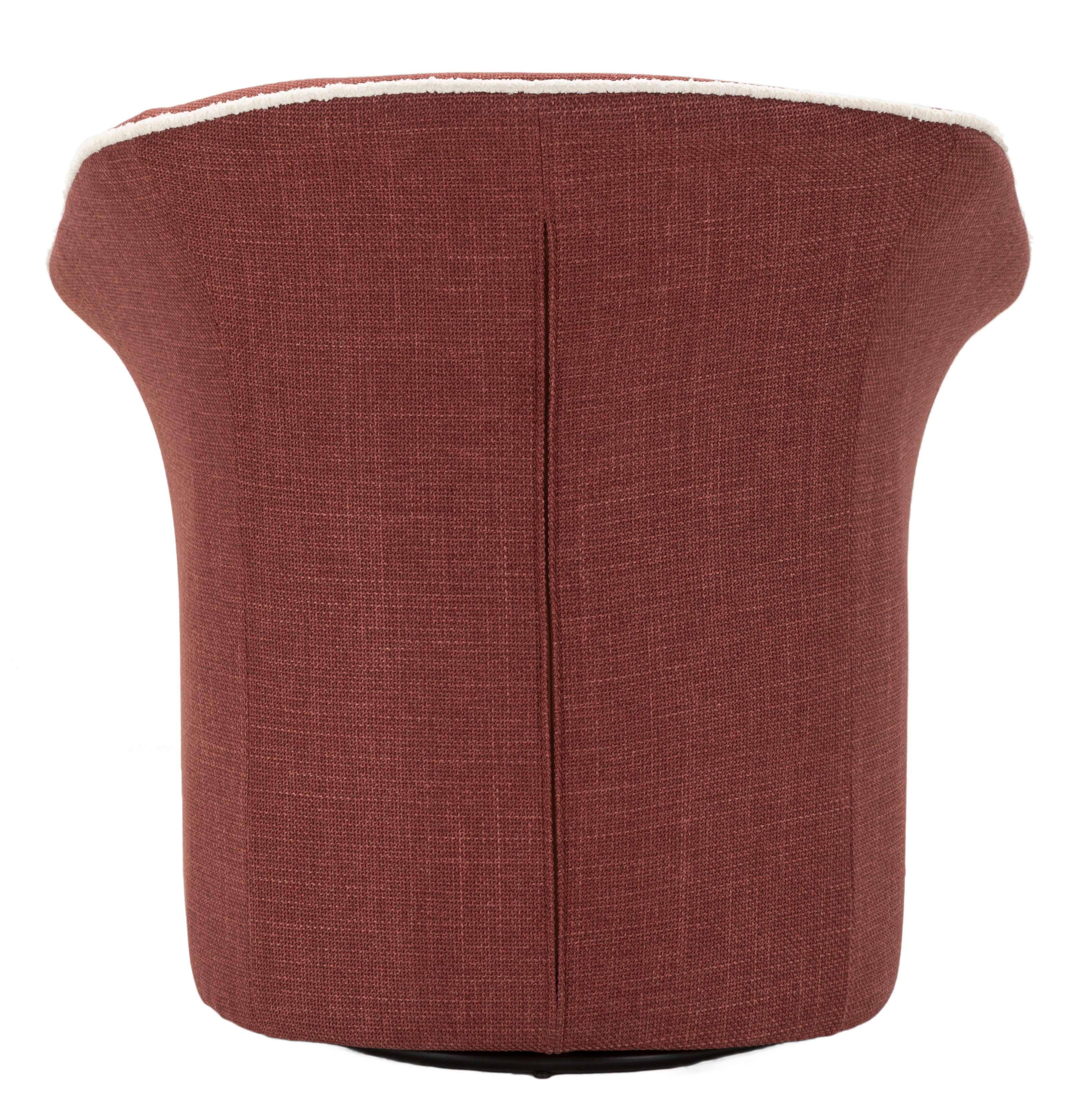 Poltrona Girevole Siena Bordeaux CM 83,5X66X80 Elegante - Image 7