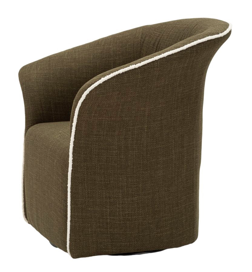 Poltrona Girevole Siena Verde Cm 83,5X66X80 Elegante - Image 3