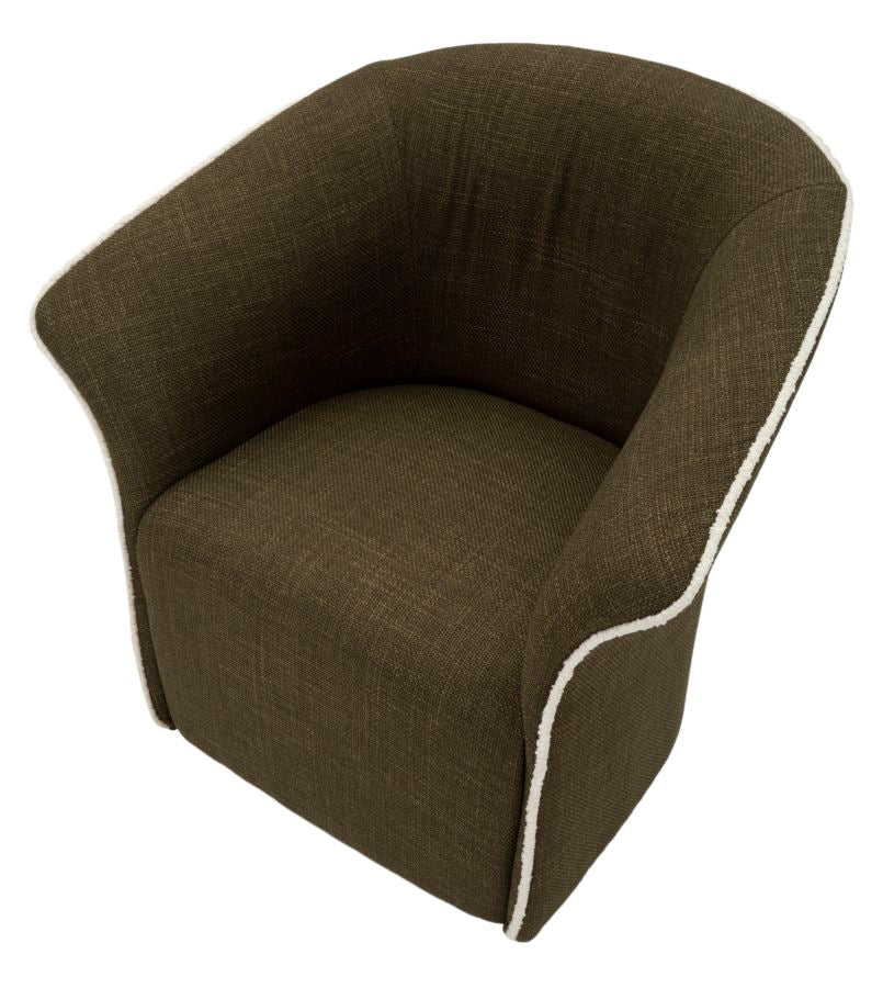 Poltrona Girevole Siena Verde Cm 83,5X66X80 Elegante - Image 5