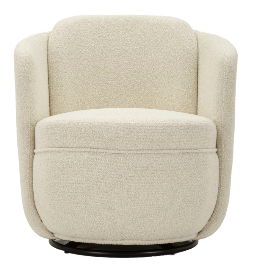 Poltrona Girevole Torino Crema 70X72X75 Alta Seduta 44,5 - Image 2