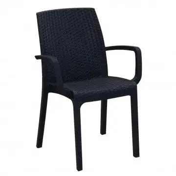 Poltrona Indiana - Sedia per esterni in wicker con struttura plastica stampata, dimensioni cm 57 x 59 x 86 h. - Image 10