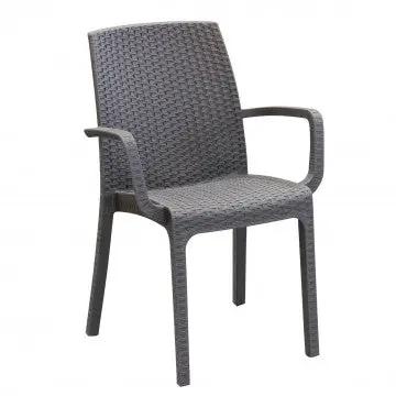 Poltrona Indiana - Sedia per esterni in wicker con struttura plastica stampata, dimensioni cm 57 x 59 x 86 h. - Image 16
