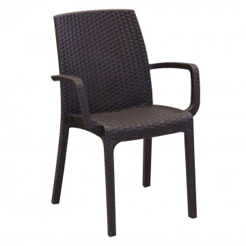Poltrona Indiana - Sedia per esterni in wicker con struttura plastica stampata, dimensioni cm 57 x 59 x 86 h. - Image 22