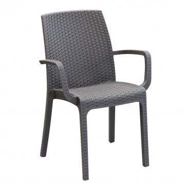 Poltrona Indiana - Sedia per esterni in wicker con struttura plastica stampata, dimensioni cm 57 x 59 x 86 h. - Image 24