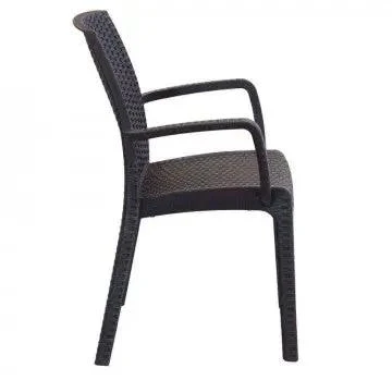 Poltrona Indiana - Sedia per esterni in wicker con struttura plastica stampata, dimensioni cm 57 x 59 x 86 h. - Image 7