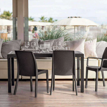 Poltrona Indiana - Sedia per esterni in wicker con struttura plastica stampata, dimensioni cm 57 x 59 x 86 h. - Image 9