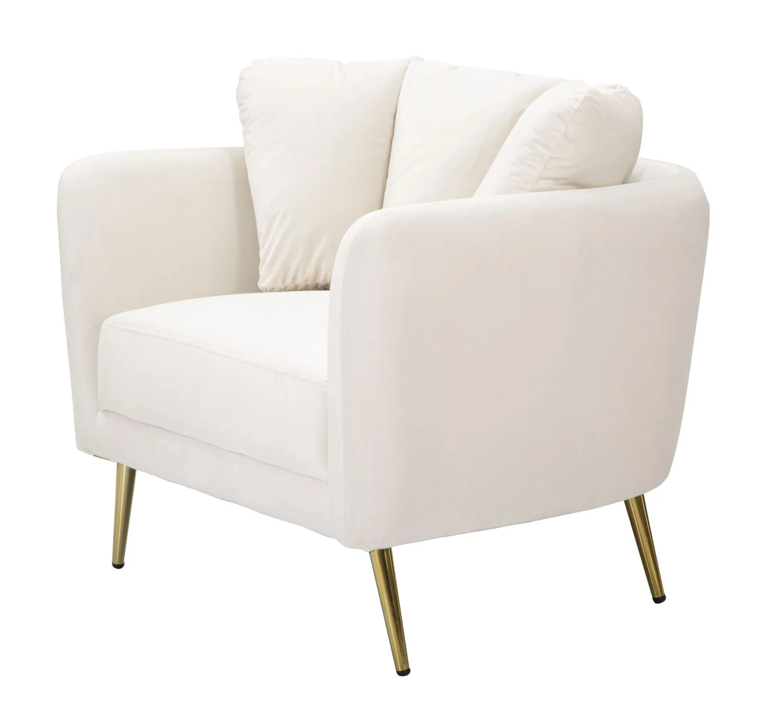 Poltrona Kiev in Tessuto Crema - Dimensioni 88x77x74 cm - Image 3