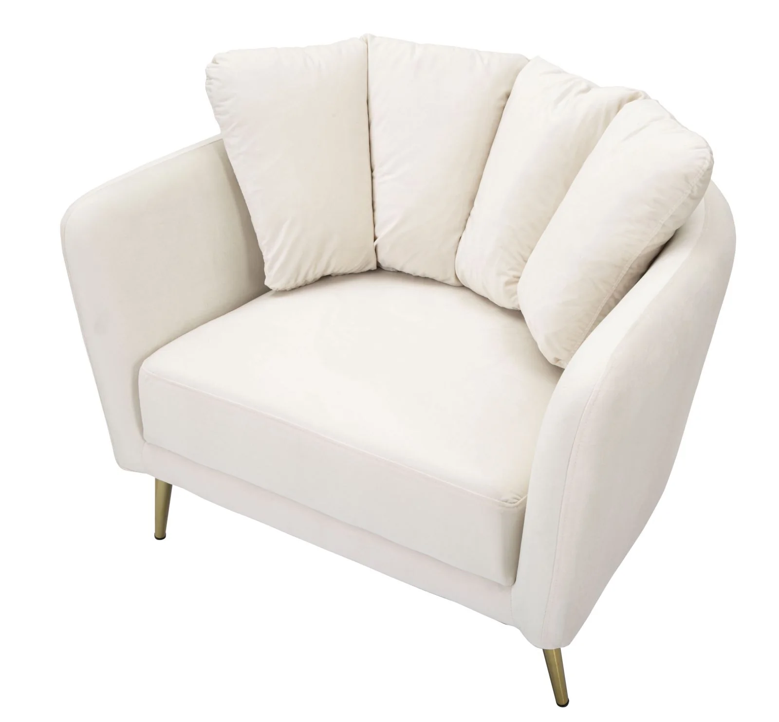 Poltrona Kiev in Tessuto Crema - Dimensioni 88x77x74 cm - Image 4