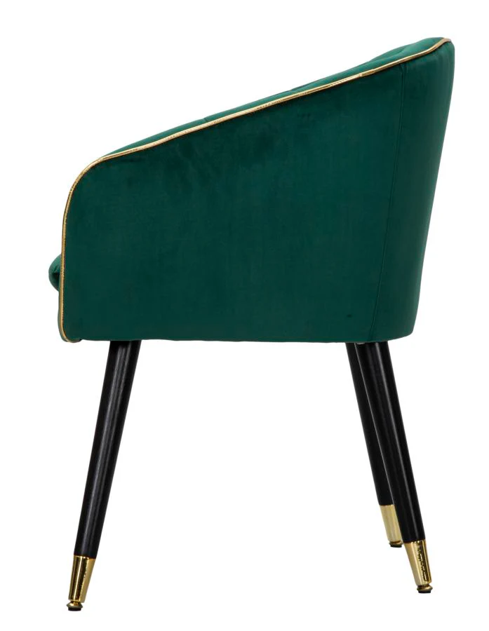 Poltrona Paris Verde e Oro cm 62x58x78 - Eleganza e Comfort per ogni Ambiente - Image 2