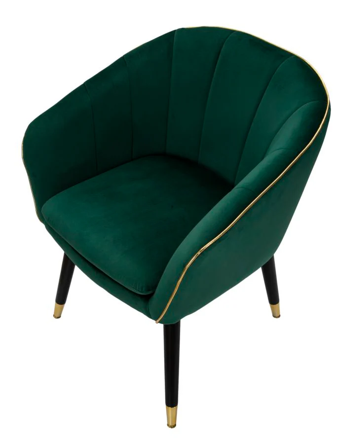 Poltrona Paris Verde e Oro cm 62x58x78 - Eleganza e Comfort per ogni Ambiente - Image 3