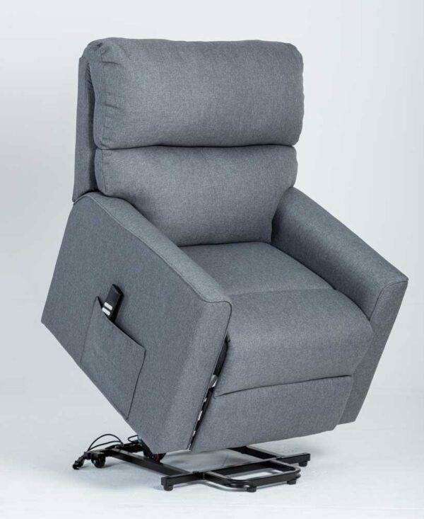 Poltrona Relax 2 Motori COMFY Grigia con Funzione Reclinabile e Alzapersona