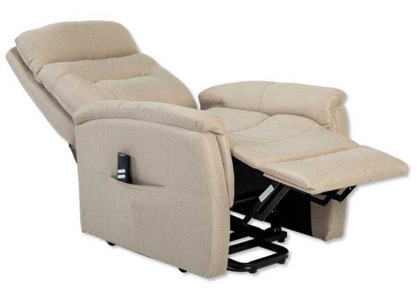 Poltrona Relax 2 Motori SOFT Sabbia con Funzione Reclinabile e Alzapersona - Image 2