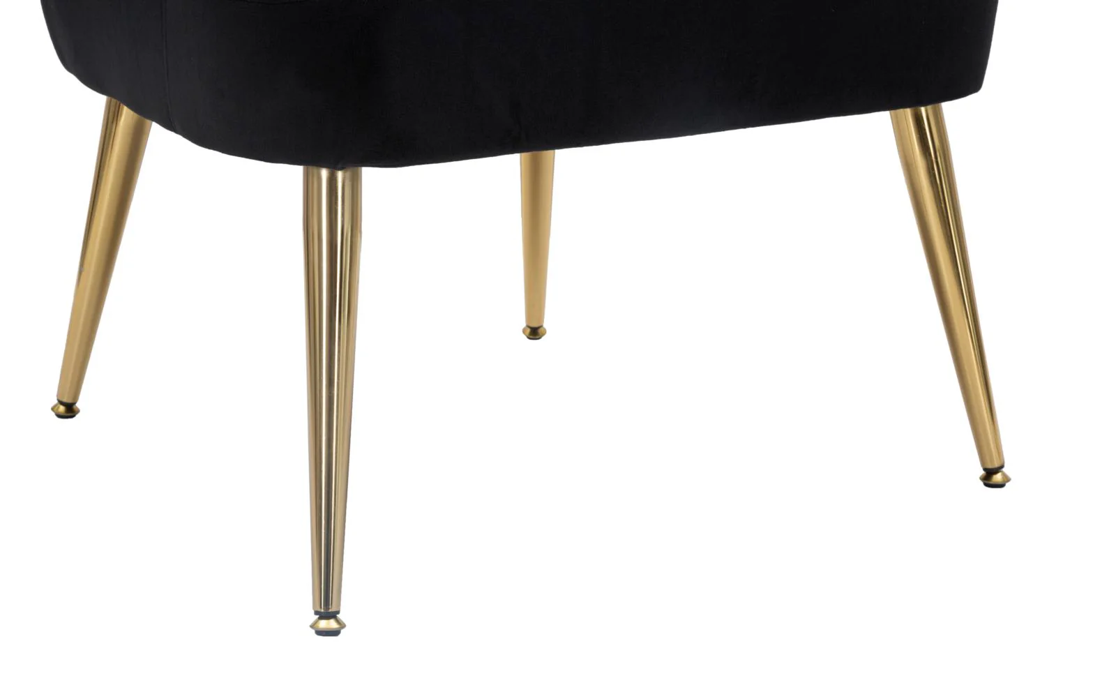 Poltrona Shell Elegante in Velluto Nero 65x69x84 cm - Image 4