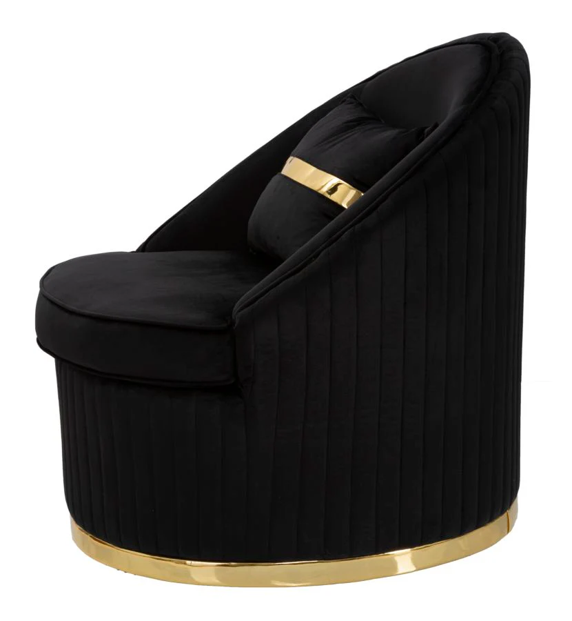 Poltrona Space Plus Eleganza Nera Ø75x80 - Image 3
