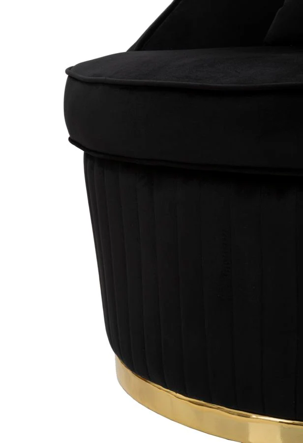 Poltrona Space Plus Eleganza Nera Ø75x80 - Image 6