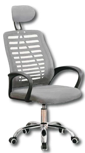 Poltrona Ufficio Mouse - Ergonomica, Schienale Traspirante, Grigio
