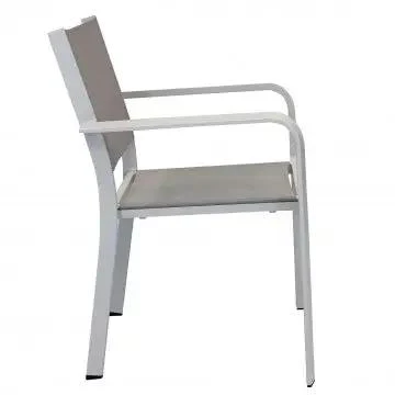 Poltrona Impilabile Zante con Struttura in Alluminio, seduta e schienale in textilene - Image 15