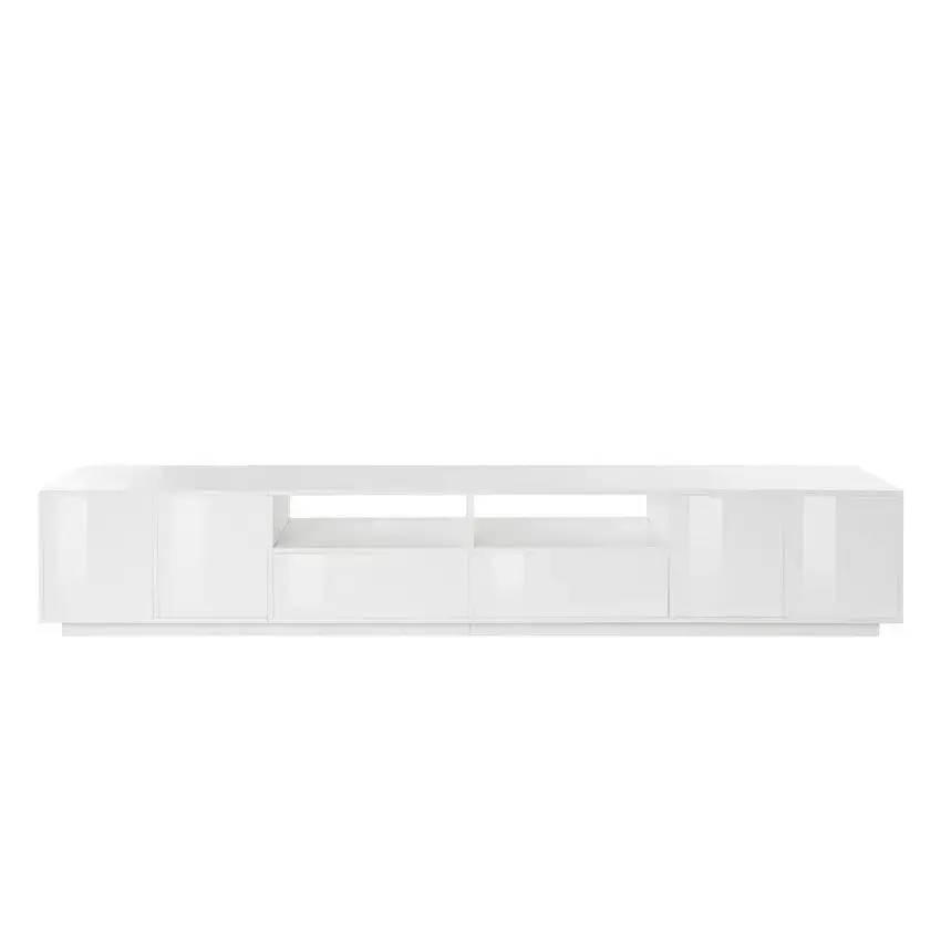 Porta TV Bloom Lowboard 260 x 41,4 x 46 cm - Bianco Laccato - Image 2