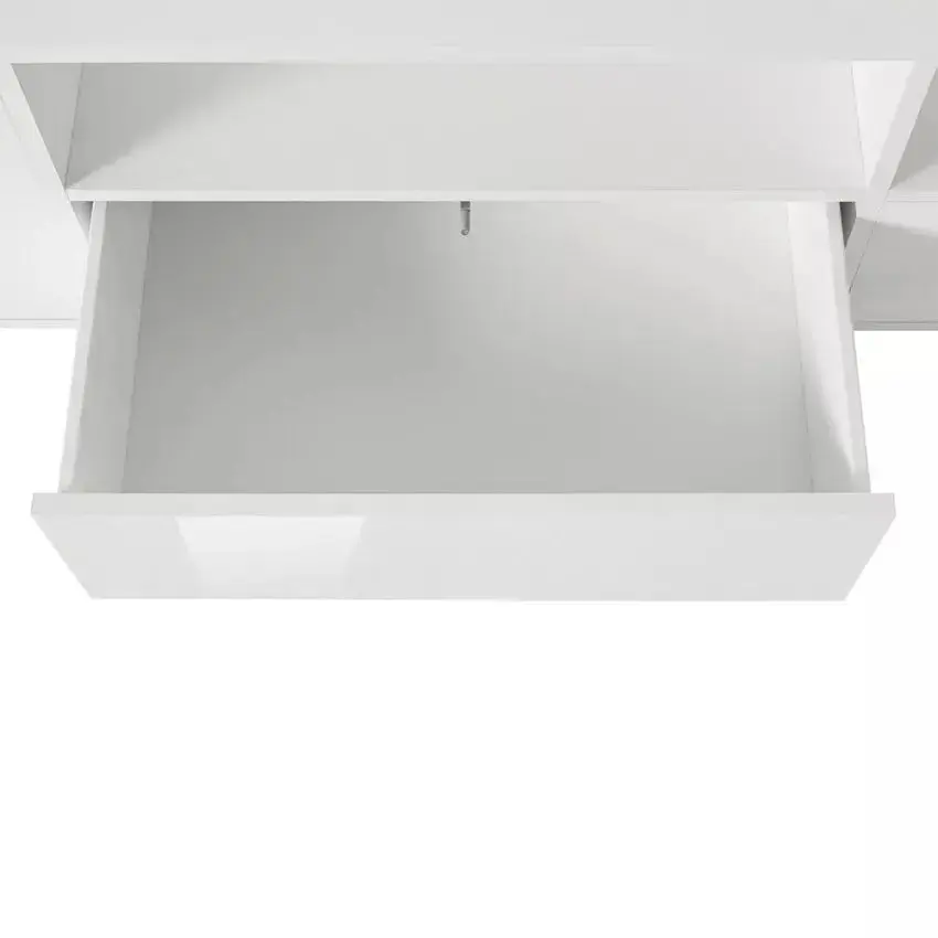 Porta TV Bloom Lowboard 260 x 41,4 x 46 cm - Bianco Laccato - Image 5
