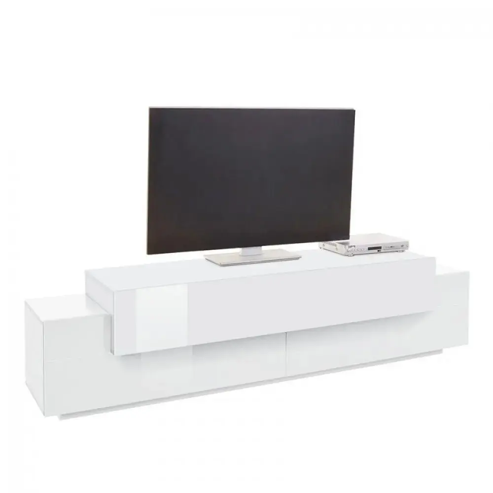 Porta TV Corona Bianco Laccato 200 cm - Dimensioni: 200 x 45 x 51,6 cm - Image 2