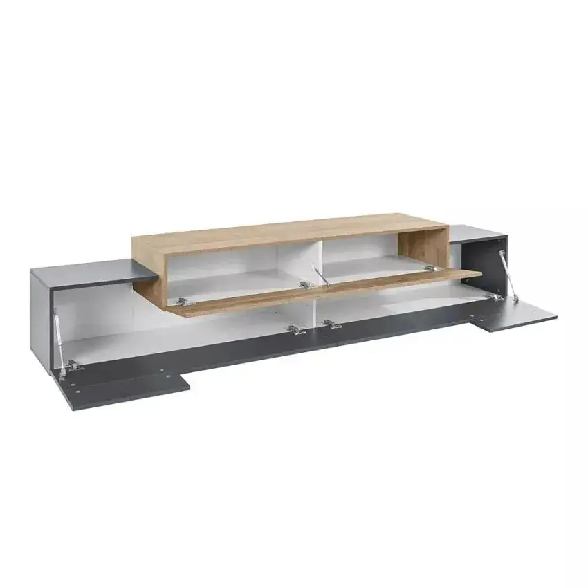 Porta TV Corona - 240 x 45 x 51,6 cm - Antracite/Quercia 356K - Image 3