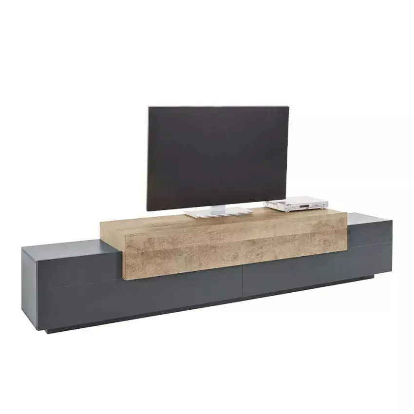 Porta TV Corona - 240 x 45 x 51,6 cm - Antracite/Quercia 356K - Image 4