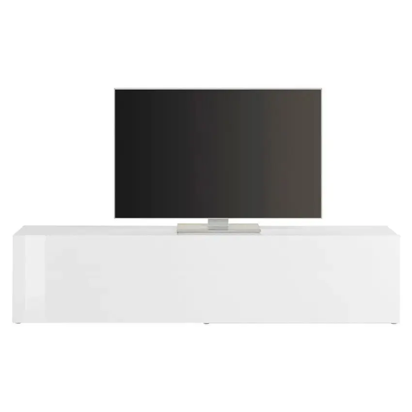 Modern Porta TV 1 Anta a Ribalta Maruska Bianco Lucido - Image 3