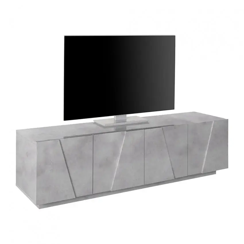 Porta TV moderna a 4 ante battenti in cemento PING - Image 2