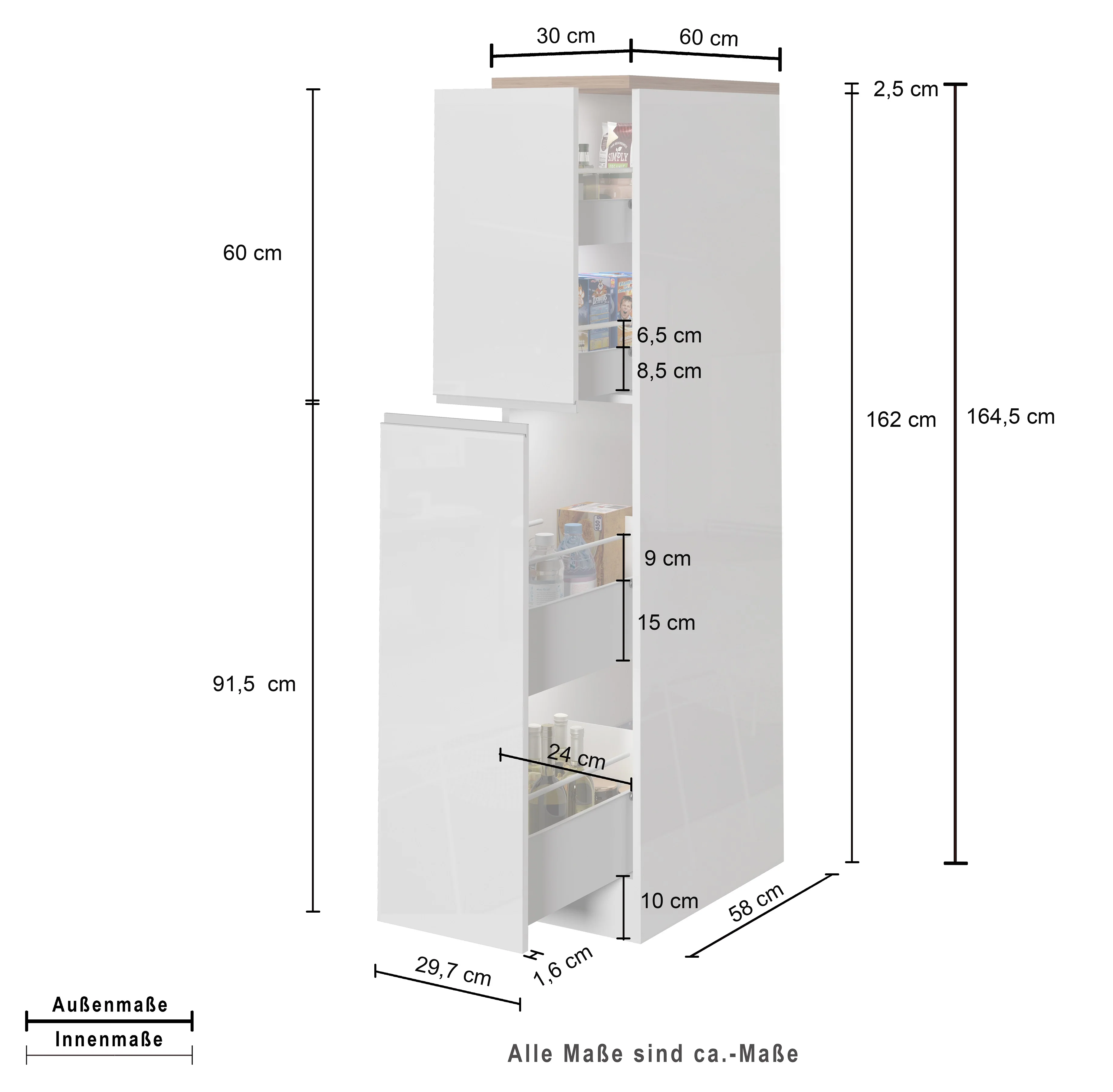 Colonna Portaspezie SOLE 30x60x165 cm | Elegante, Made in Italy - Image 8