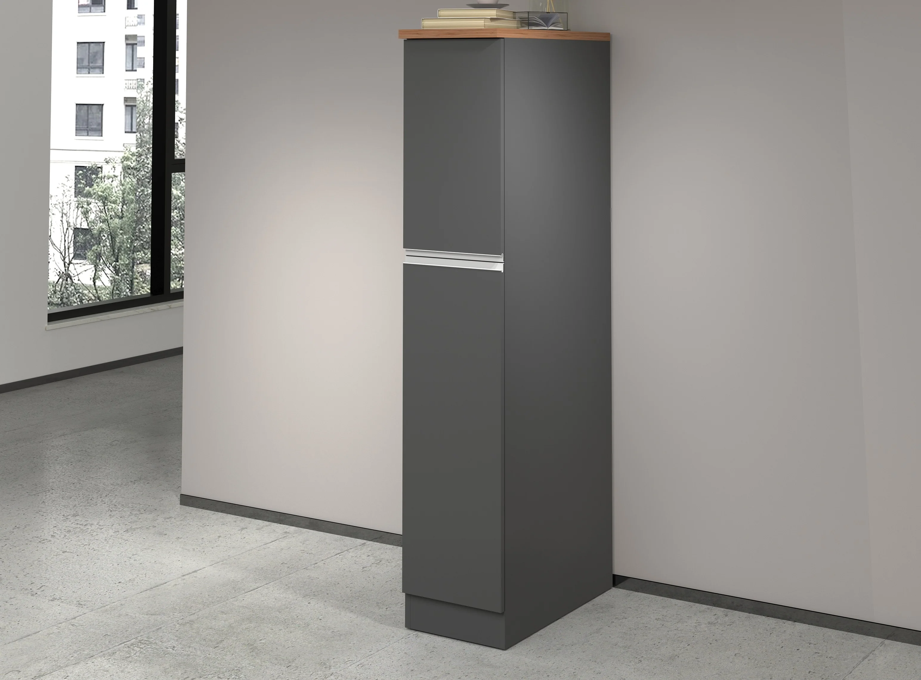 Colonna Portaspezie SOLE - Mobile Cucina con 2 Cassetti, 4 Scomparti e Soft Close - Image 4