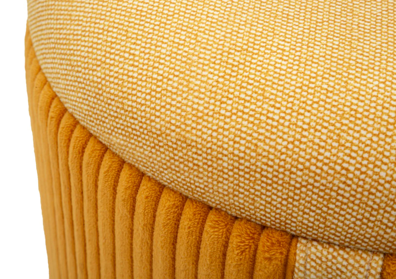 Puff C/Contenitore Bolzano Senape Set 2 Pz Ø 38X38-32X28 - Image 5