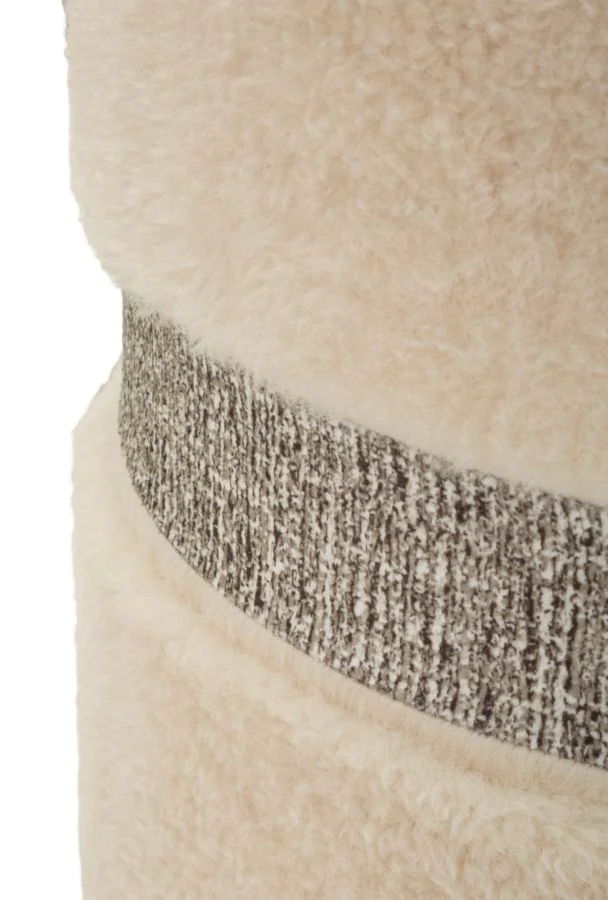 Puff C/Contenitore Saint-Moritz Crema Set 2 Pz Ø 40X47-32X38 - Image 6