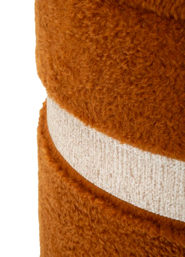 Puff C/Contenitore Saint-Moritz Marrone Set 2 Pz Ø 40X47 - Image 3