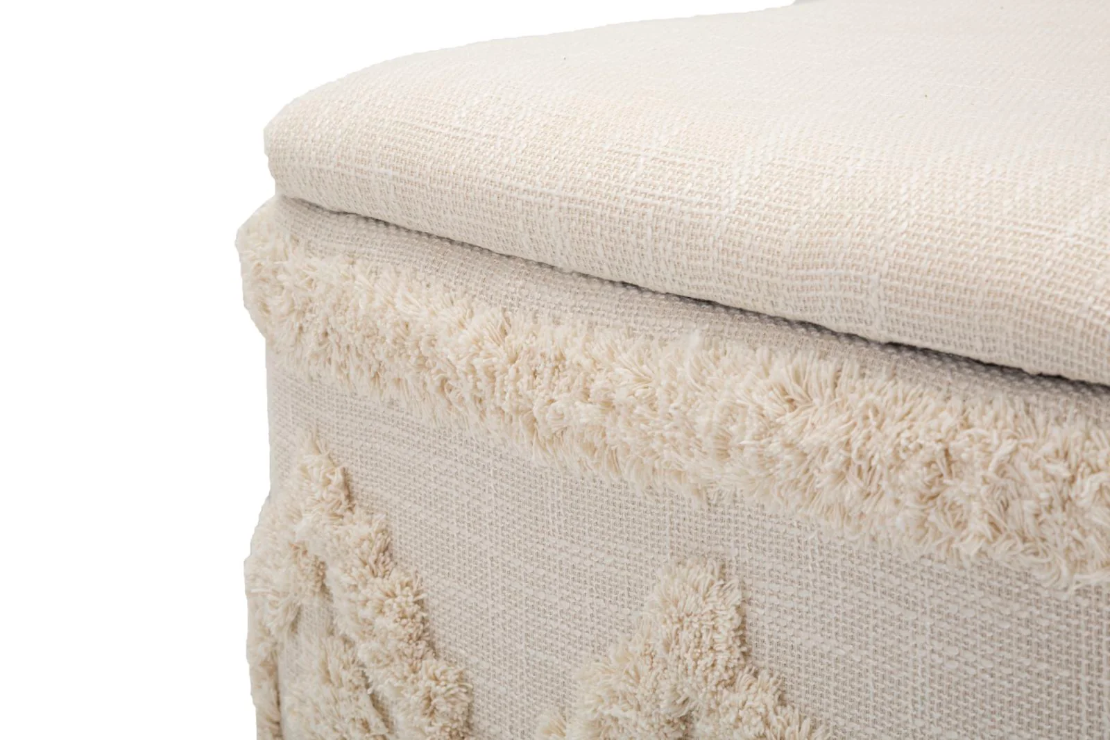 Pouf Contenitore Elegante in Tessuto Damasco Quadrato 40x40x40 cm - Image 4