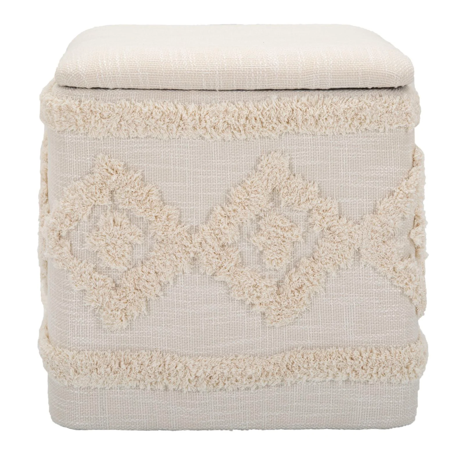 Pouf Contenitore Elegante in Tessuto Damasco Quadrato 40x40x40 cm - Image 5