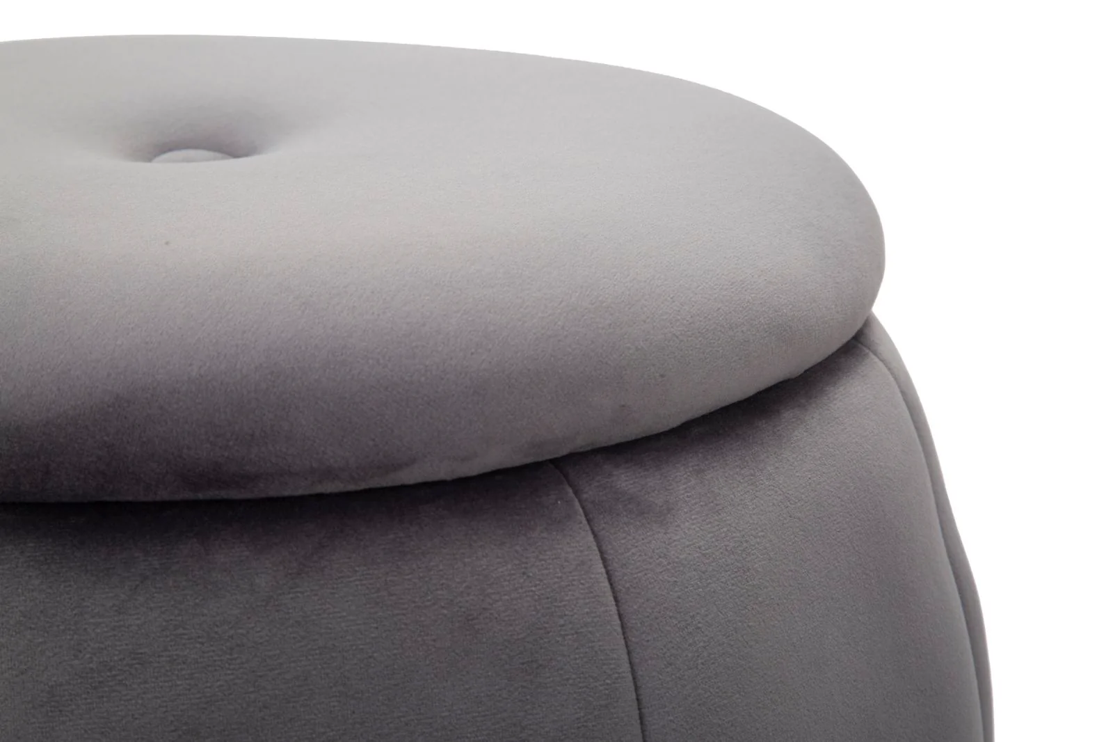 Pouf Contenitore Chic Paris Grigio/Silver Ø 43 cm - Image 3