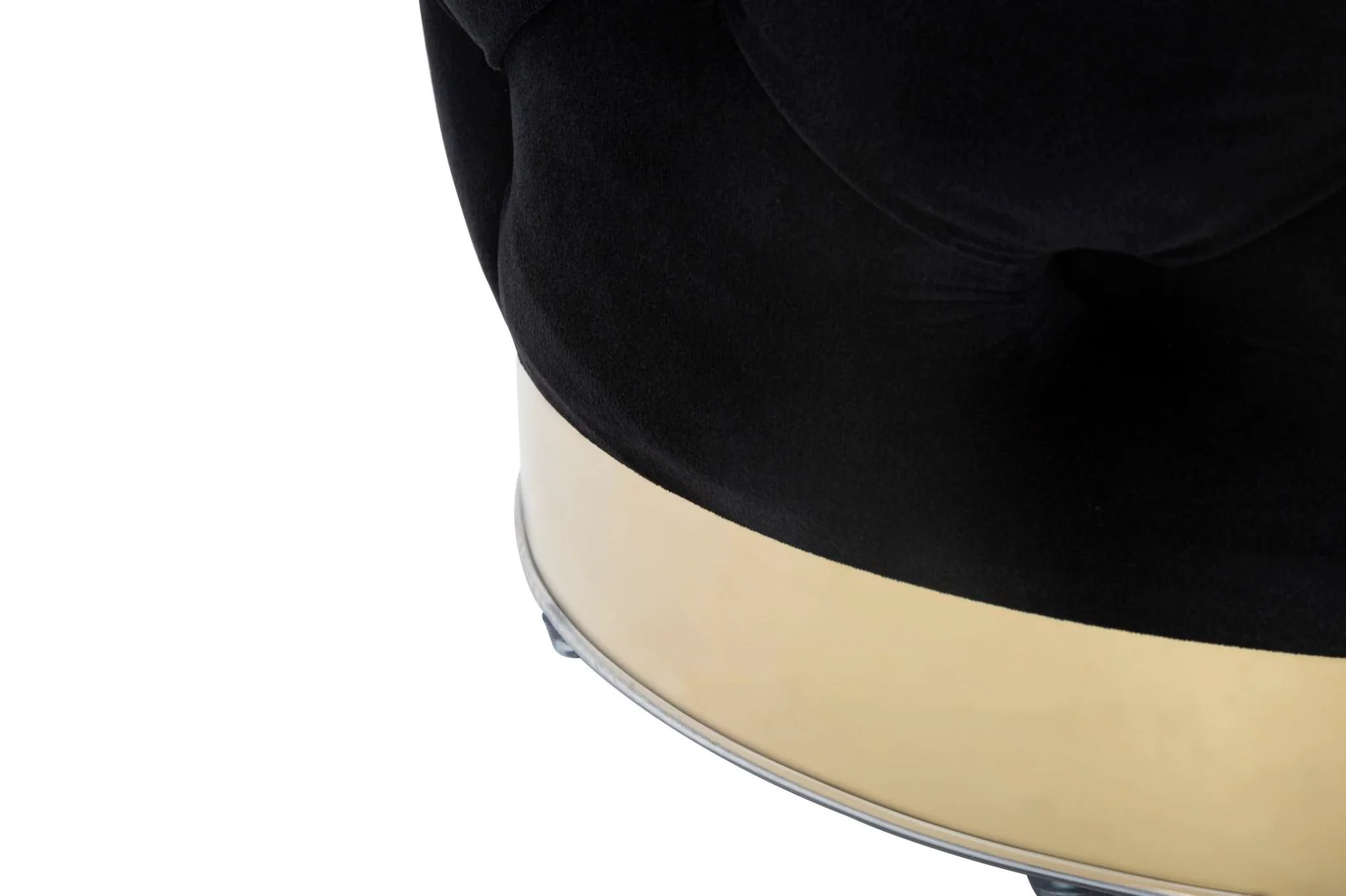 Pouf Contenitore Elegante Nero Ø 55x42 cm - Image 3