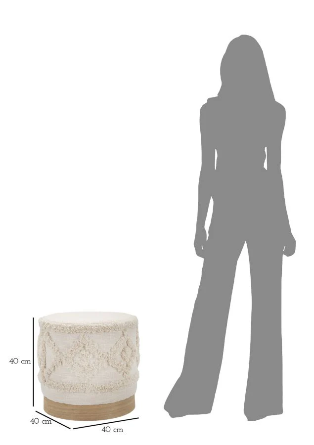 Pouf Elegante in Damasco Ø 40x40 - Image 6
