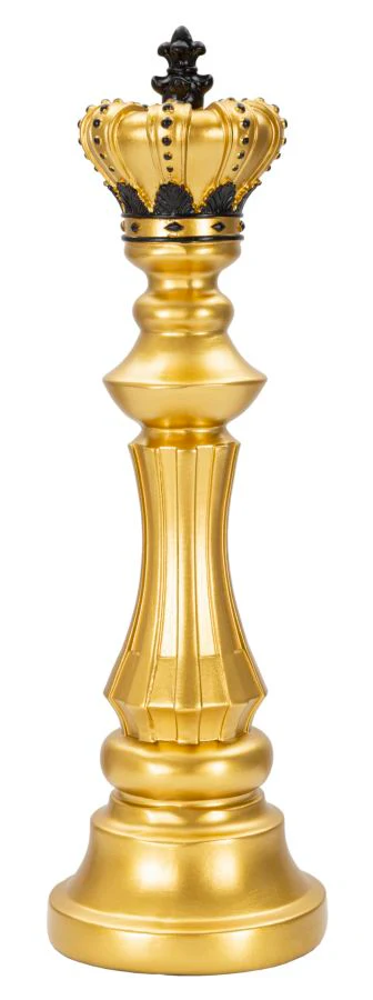 Re degli Scacchi in Oro e Nero Ø 13x40,5 cm