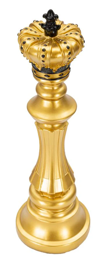 Re degli Scacchi in Oro e Nero Ø 13x40,5 cm - Image 2