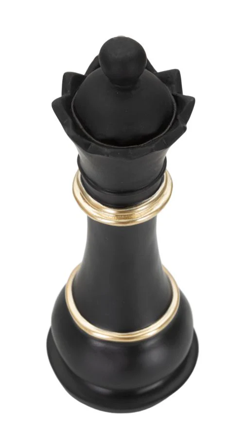 Scultura "Regina Nera e Oro" - Eleganza e Design Moderno cm ø 9x25,5 - Image 2