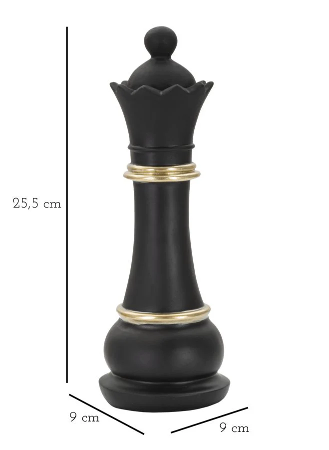 Scultura "Regina Nera e Oro" - Eleganza e Design Moderno cm ø 9x25,5 - Image 6