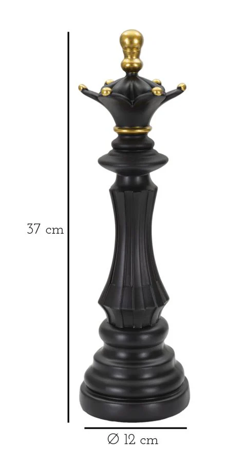 Regina Elegante in Nero e Oro cm ø 12x37 - Image 6