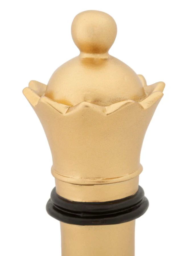 Scultura Regina in Oro e Nero Ø 9x25,5 cm - Image 2