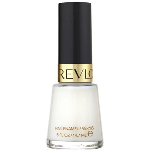 REVLON NAIL ENAMEL 050 WHITE ON WHITE