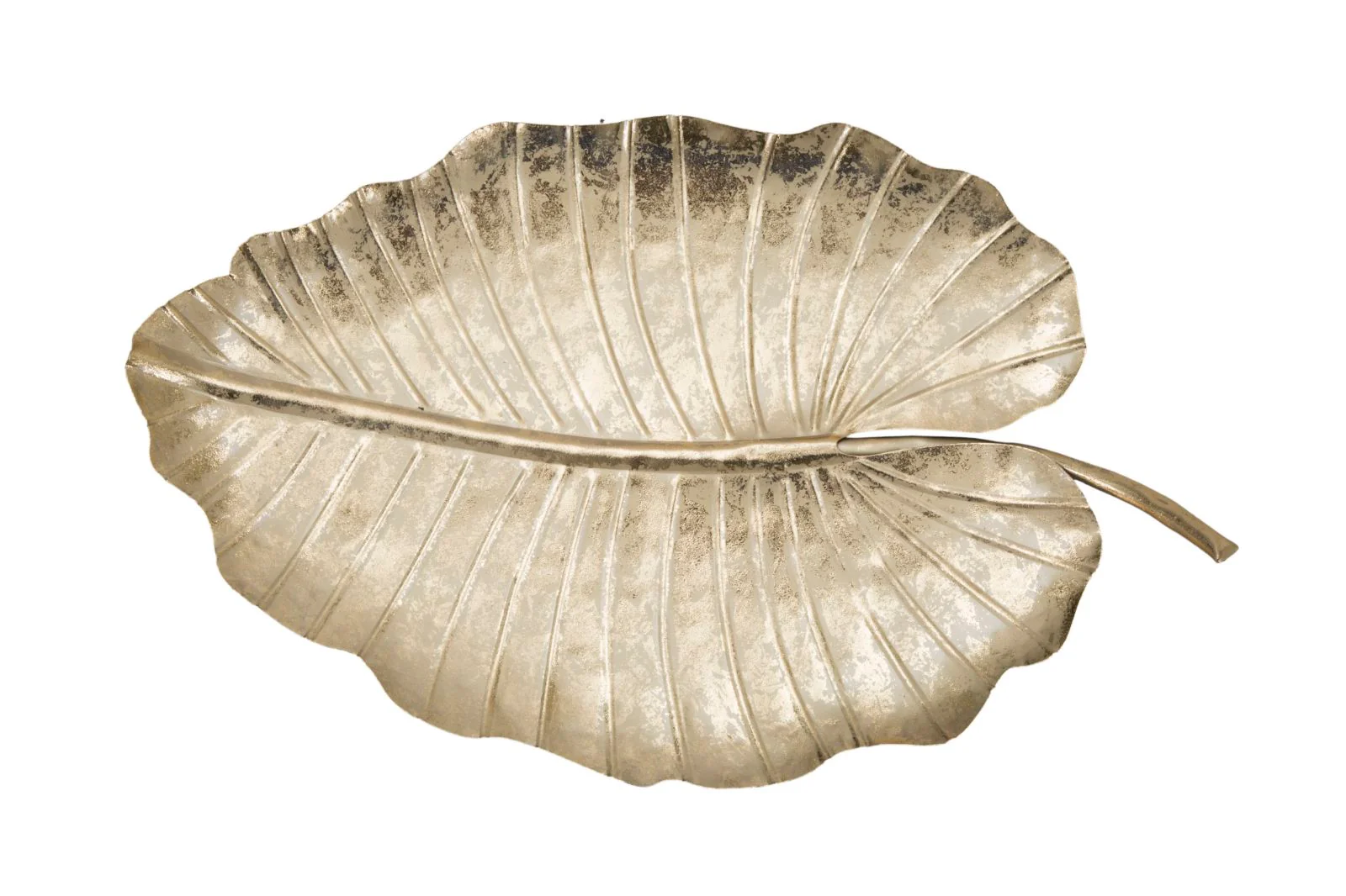Svuotatasche Foglia Glam in Metallo Dorato - 23x2x35,5 cm - Image 8
