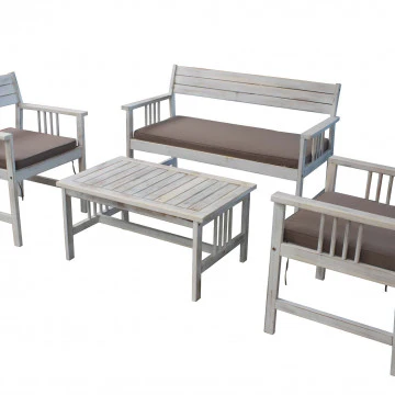 Set salotto Bali con cuscini in legno di acacia - Image 6