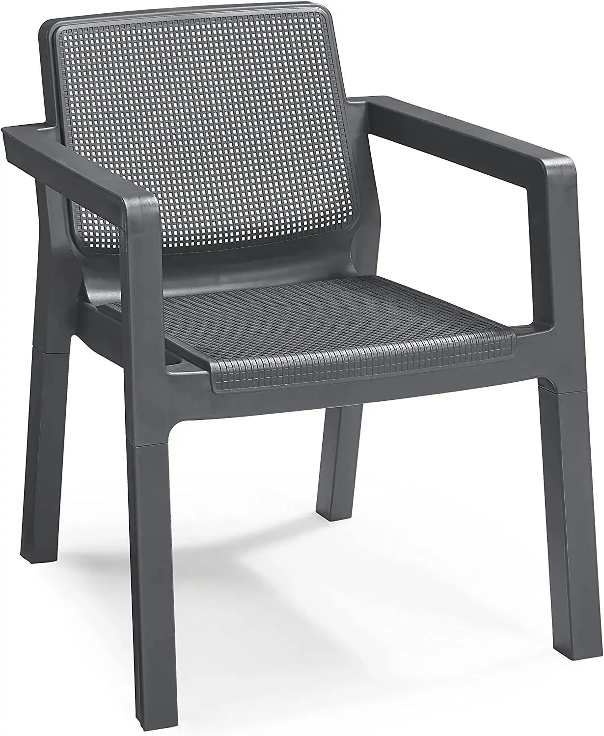 Salotto da giardino Emily Set graphite con cuscini grigi - Image 4