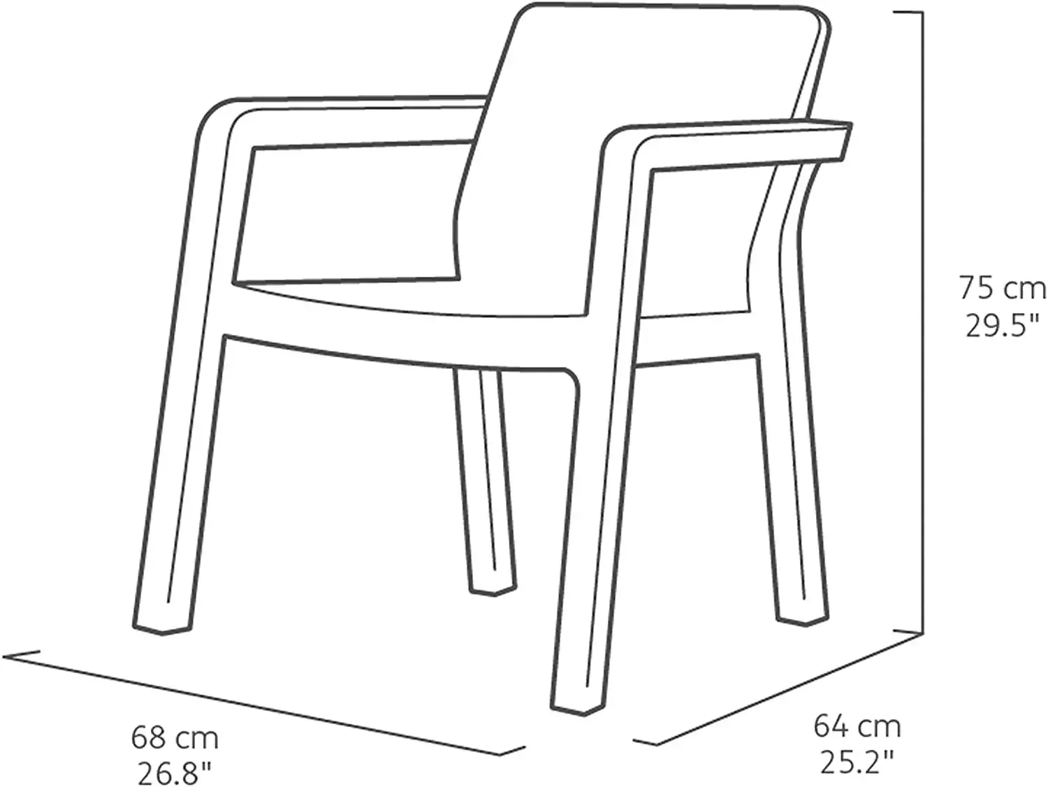 Salotto da giardino Emily Set graphite con cuscini grigi - Image 7